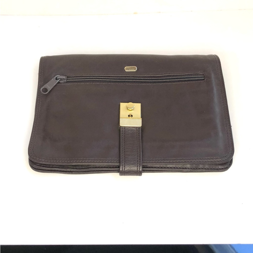 Vintage Renwick Clutch/Wristlet in Super  Soft Smooth Cocoa Brown Leather.